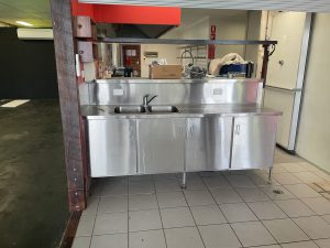 Front counter and sink